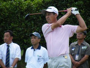 昨年の日本シニアオープンチャンピオン・渡辺司。全英シニアオープンでの活躍は？（ＰＧＡフィランスロピーシニア＝中伊豆ＧＣ＝で）