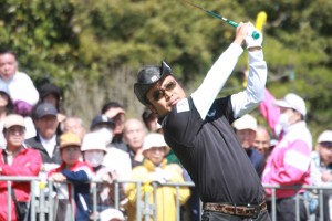 久々優勝争いに最後まで絡んだ片山晋呉。１１年ぶりに呼び戻した強運キャディーと復活なるか？（三重・東建多度ＣＣ名古屋）＝写真提供：ＪＧＴＯ