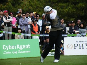 目下世界ランク２位、大会ディフェンディング・チャンピオンで連覇を狙ったが不動裕理に敗れた申ジエ（千葉・鶴舞ＣＣ）