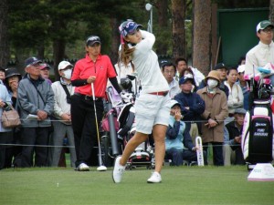 ２０１１年ミズノ・クラッシックで米ツアー２勝目を挙げた上田桃子。米女子ツアーを席巻するアジア勢の一角を担っている。