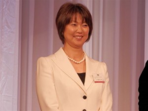 会長就任２年、女子プロ人気を支えた小林浩美会長。来季からの再選も決まった（ＬＰＧＡ４５周年記念パーティーで）