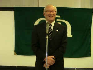 挨拶するＪＧＡ・安西孝之会長