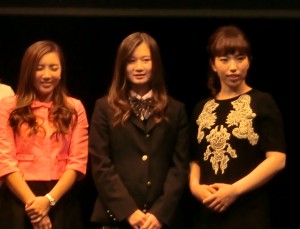 本間ゴルフの用品使用契約女子プロたちと。右から２番目が森田遥。その右は笠りつ子。左はイ・ボミ（韓国）ら。